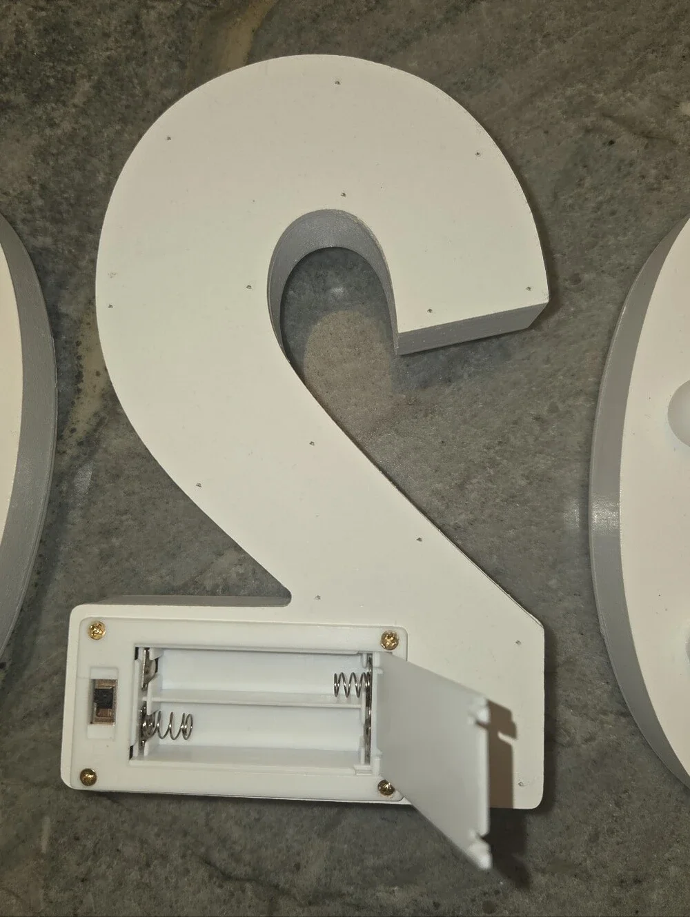 White Wood Marquee Numbers - 2026